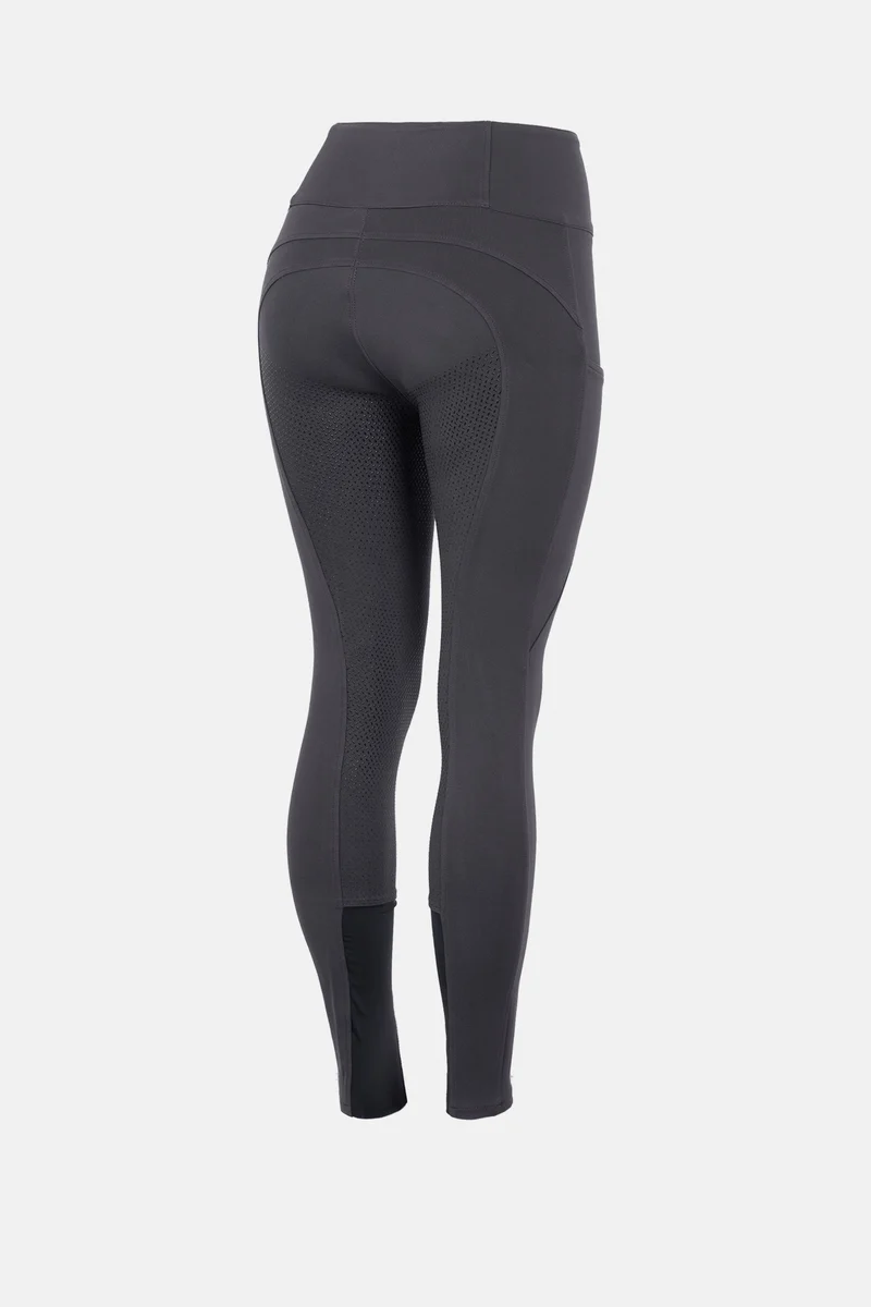 Tara 2.0 Legging d'équitation femme taille haute à grip intégral Dark Grey 40