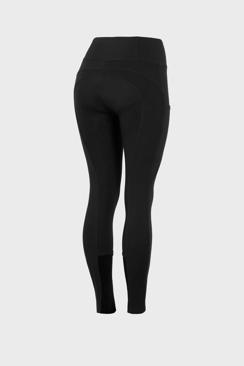 Tara 2.0 Legging d'équitation femme taille haute à grip intégral Black 42