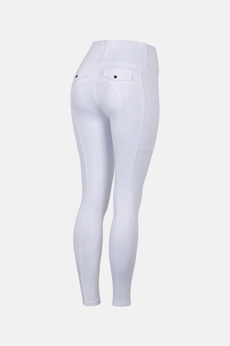 Anya Pantalon d'équitation femme avec grip aux genoux White 34