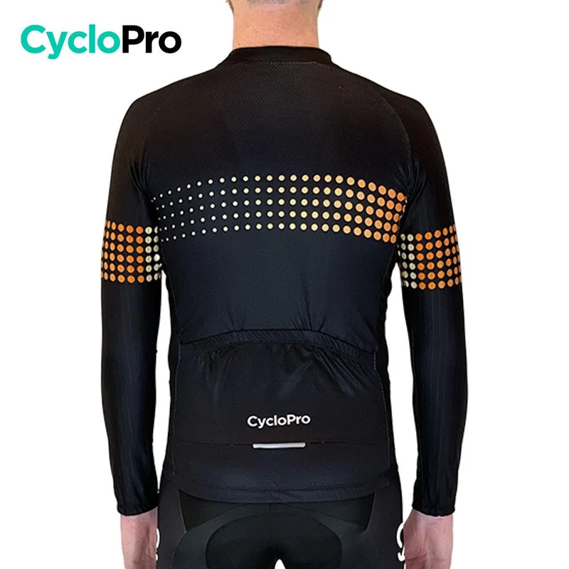 MAILLOT LONG DE CYCLISME ORANGE - HIVER - LIBERTY+