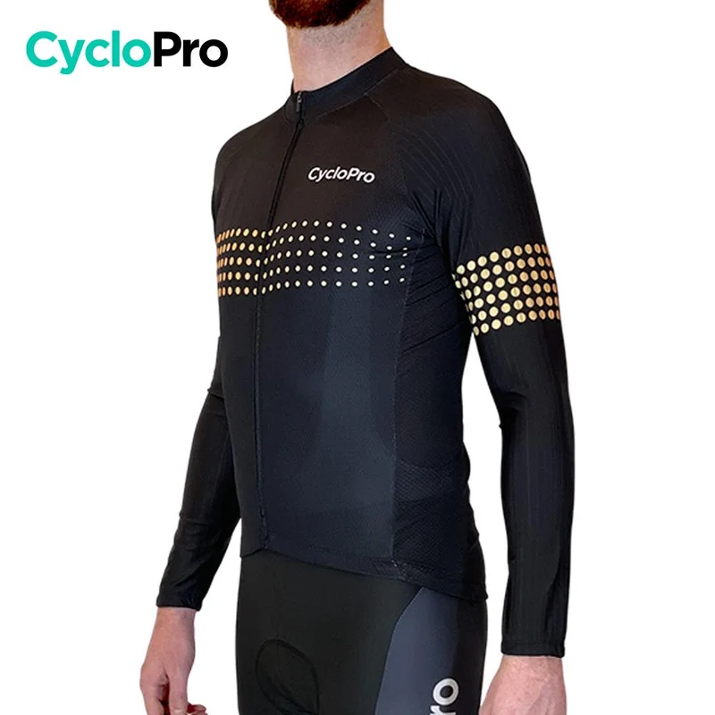 MAILLOT LONG DE CYCLISME ORANGE - HIVER - LIBERTY+