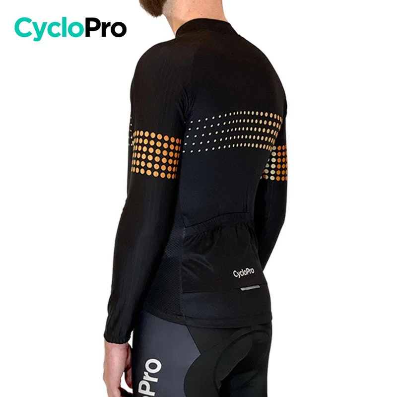MAILLOT LONG DE CYCLISME ORANGE - HIVER - LIBERTY+