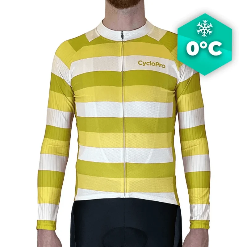 MAILLOT LONG DE CYCLISME JAUNE - HIVER - ÉVASION+