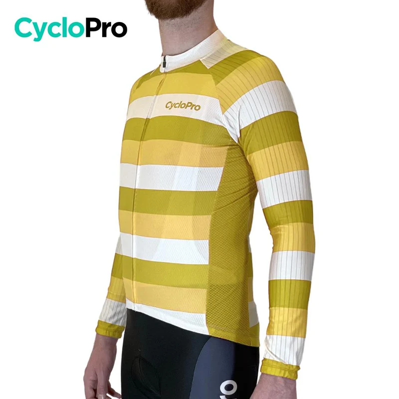 MAILLOT LONG DE CYCLISME JAUNE - HIVER - ÉVASION+