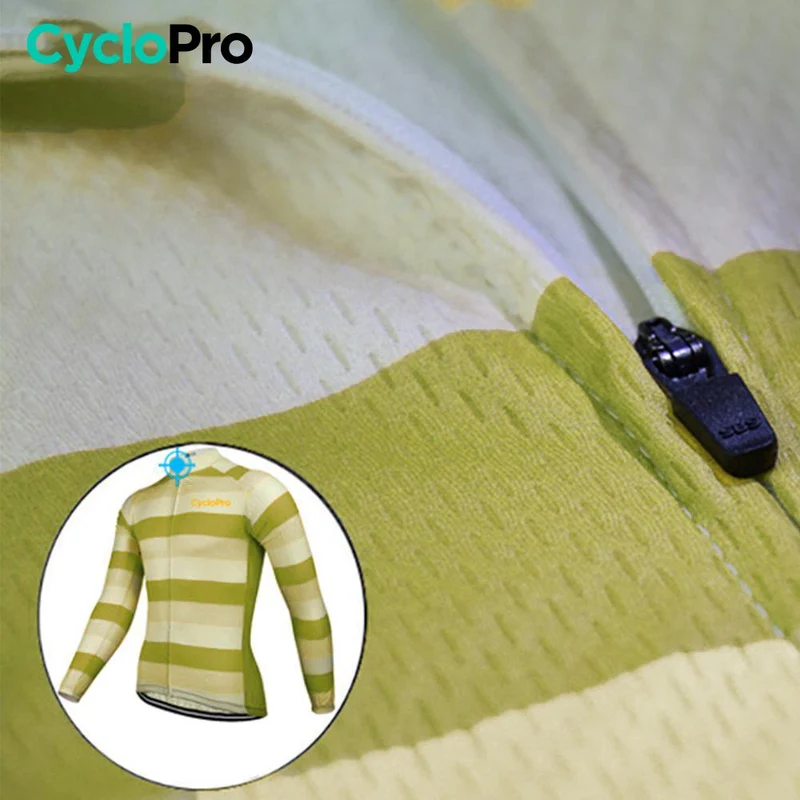 MAILLOT LONG DE CYCLISME JAUNE - HIVER - ÉVASION+