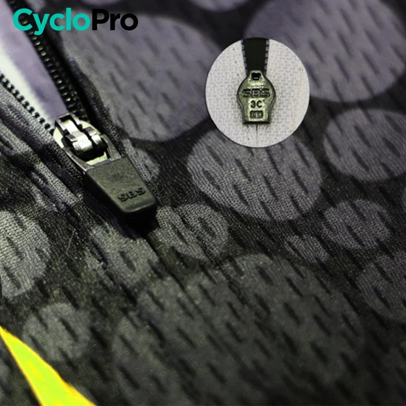 MAILLOT LONG DE CYCLISME JAUNE - HIVER - PULSATION+