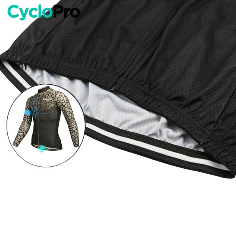 MAILLOT LONG DE CYCLISME BLEU - HIVER - PULSATION+