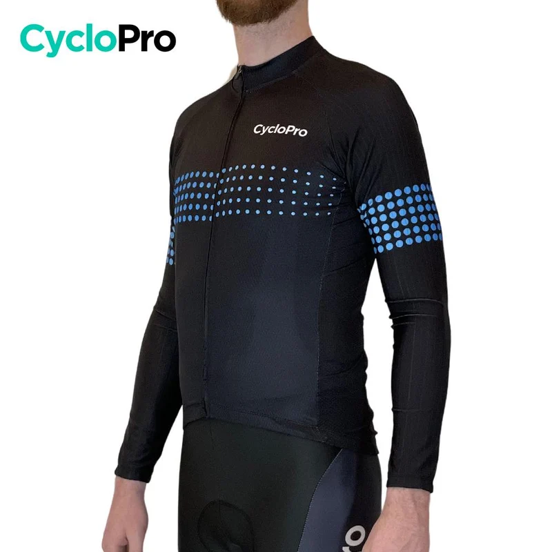 MAILLOT LONG DE CYCLISME BLEU - HIVER - LIBERTY+