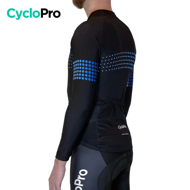 MAILLOT LONG DE CYCLISME BLEU - HIVER - LIBERTY+