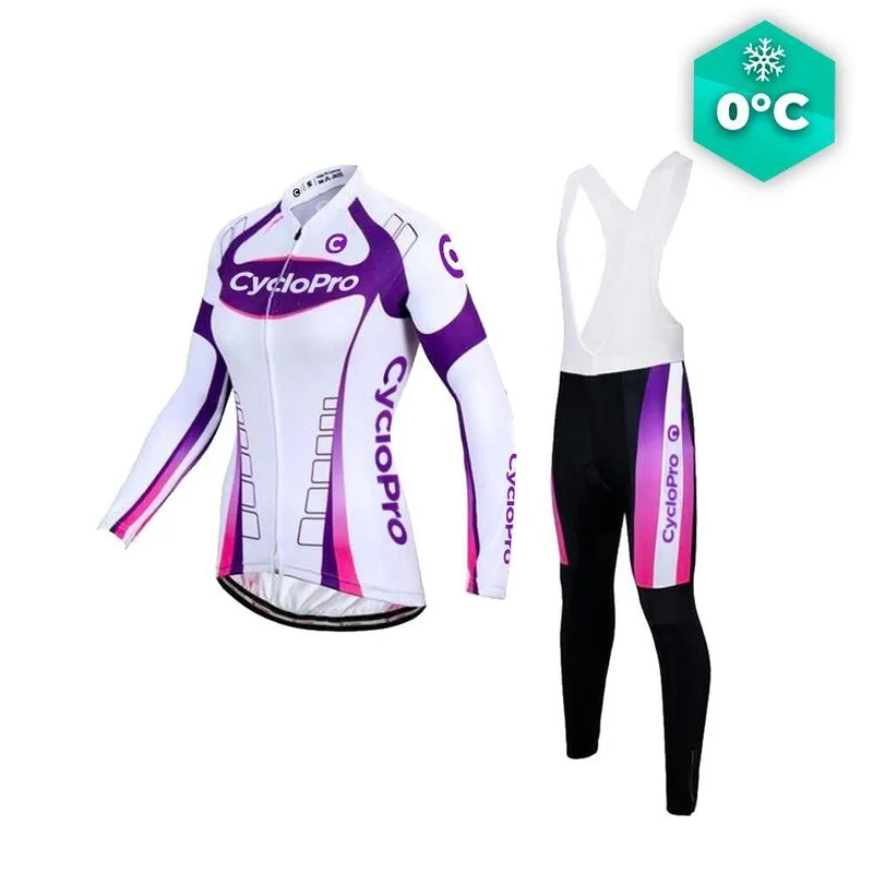 Tenue Vélo Hiver Violet - Confort+