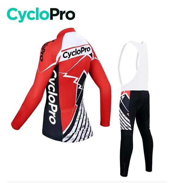 Tenue Vélo Femme Hiver Rouge - Confort+