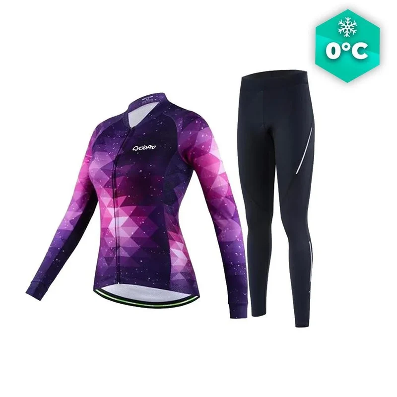 Tenue Vélo Hiver Mauve - Magic+