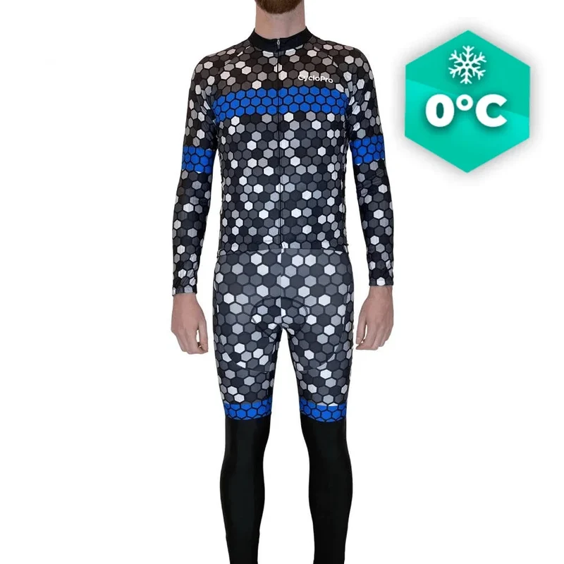 Tenue cycliste hiver Bleue - Atmosphère+