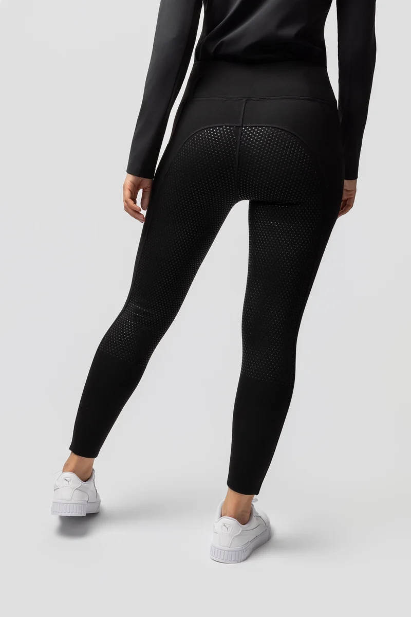 Greta leggings d’équitation thermo femme full grip Black 34