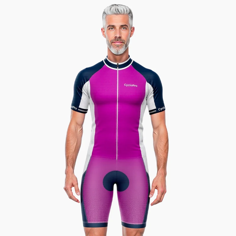 TENUE DE CYCLISME ÉTÉ HOMME VIOLET - UNI+