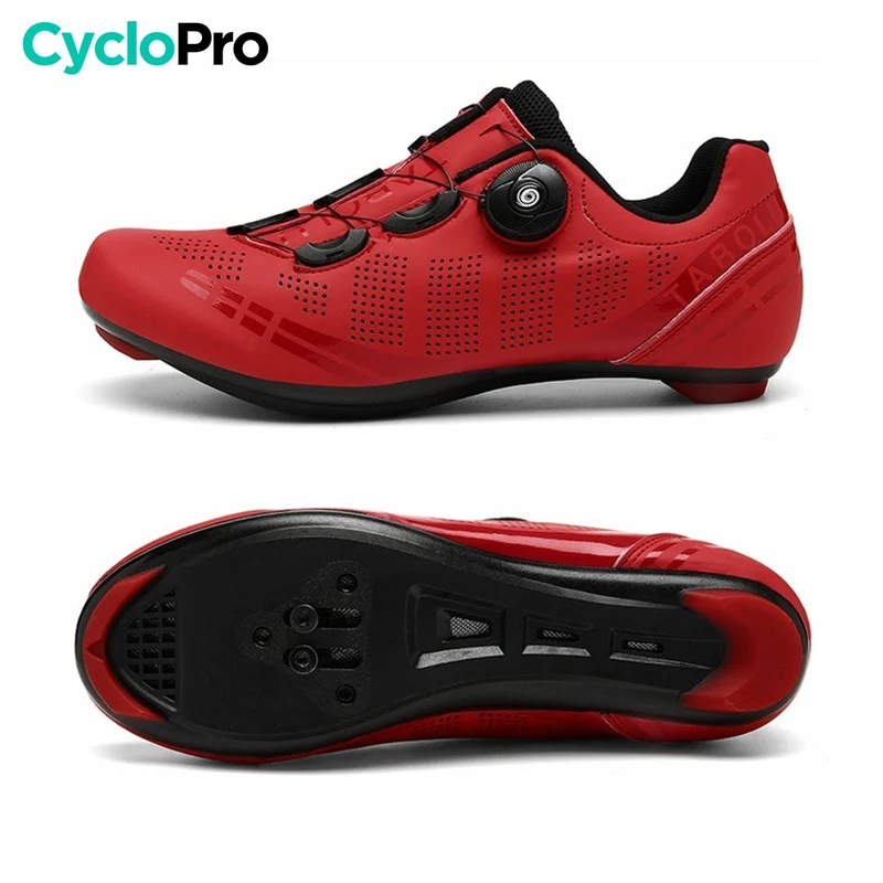 Chaussures vélo de route rouges - Road+