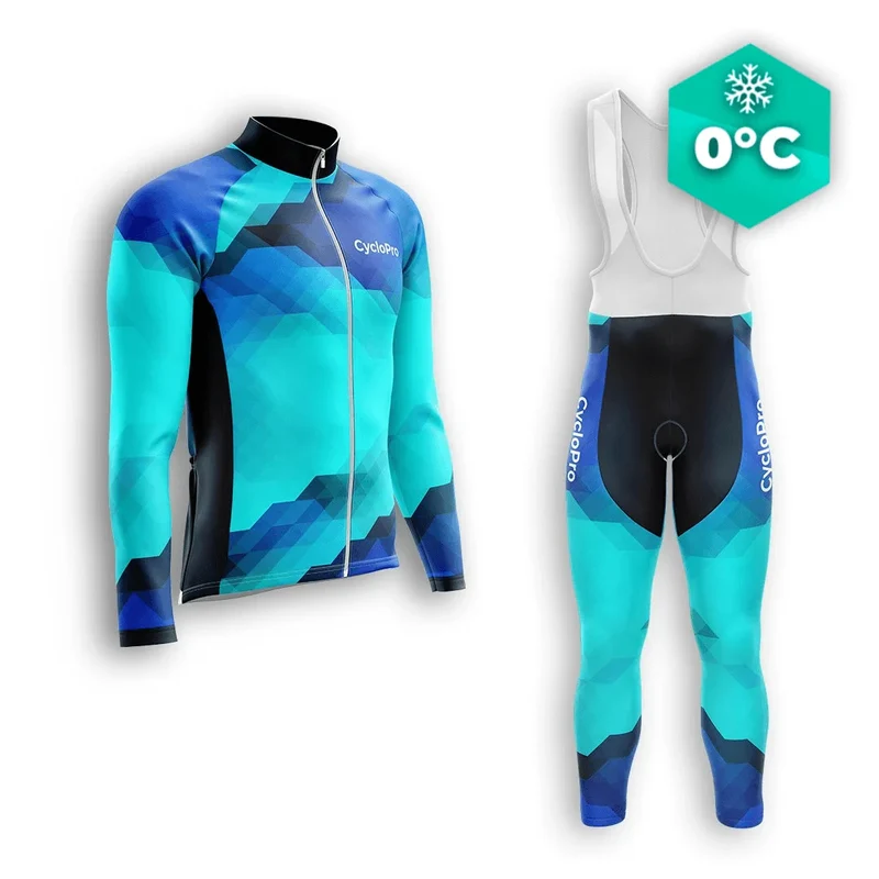 TENUE CYCLISTE HIVER HOMME BLEUE - HORIZON+