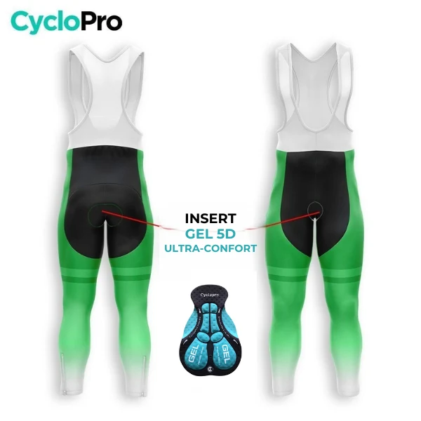TENUE CYCLISTE HIVER HOMME VERTE - TRACE+