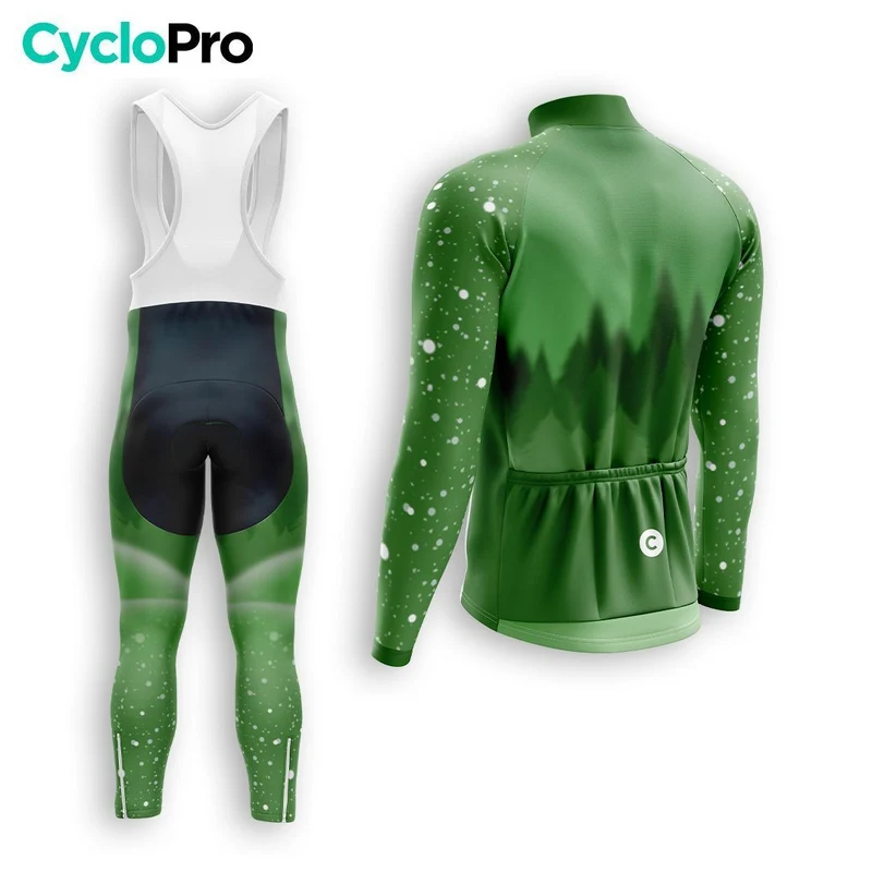 TENUE CYCLISTE HIVER HOMME VERTE - SNOW+