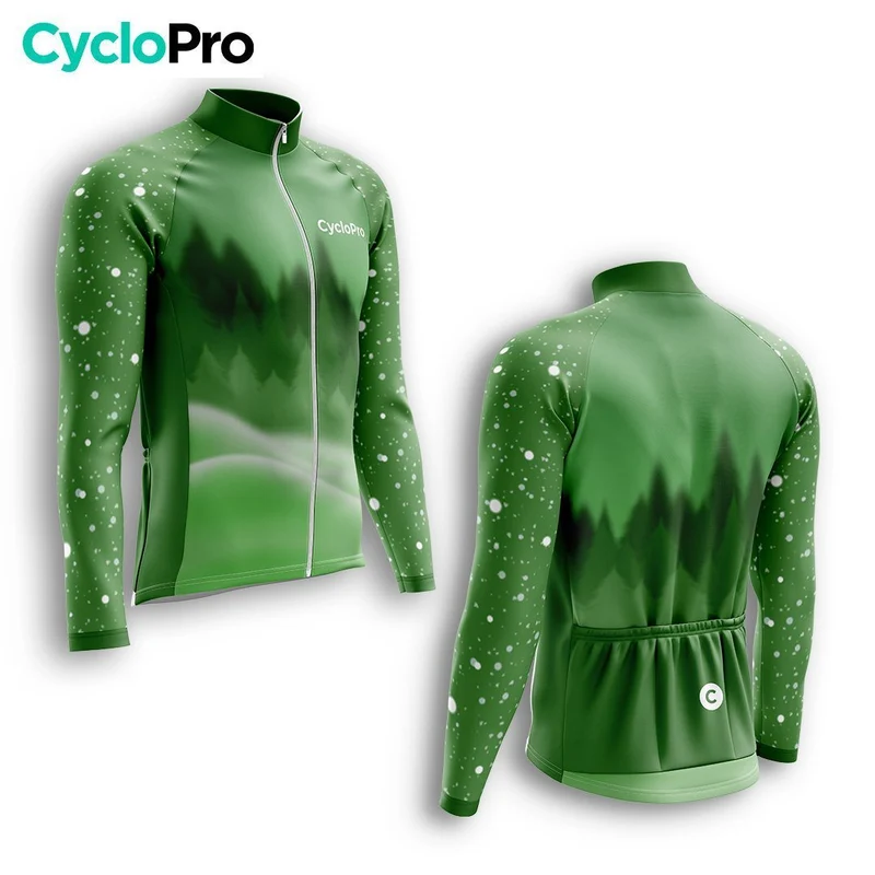 TENUE CYCLISTE HIVER HOMME VERTE - SNOW+