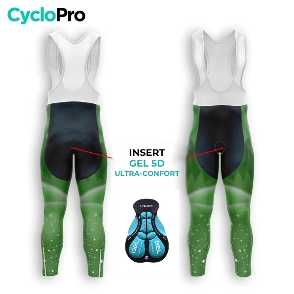 TENUE CYCLISTE HIVER HOMME VERTE - SNOW+