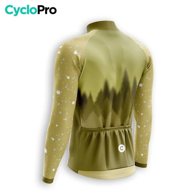 MAILLOT LONG DE CYCLISME HIVER JAUNE - SNOW+
