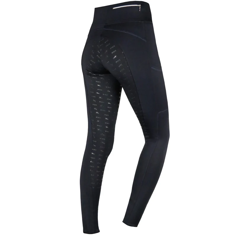 Leggings d'équitation Schockemöhle Sports, fond peau avec poche Aquifer Blue 42