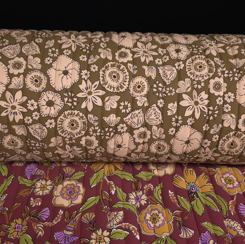 Coton Matelassé Réversible | Floral Malana & Kashi