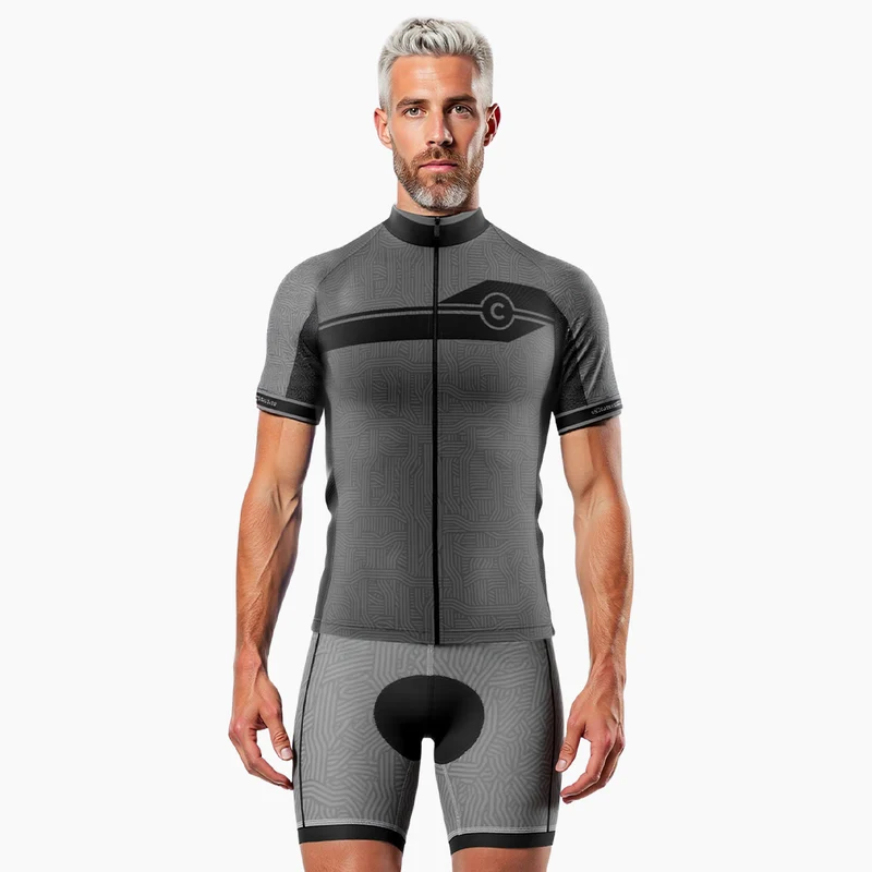 TENUE DE CYCLISME ÉTÉ HOMME GRISE - DIAMOND+