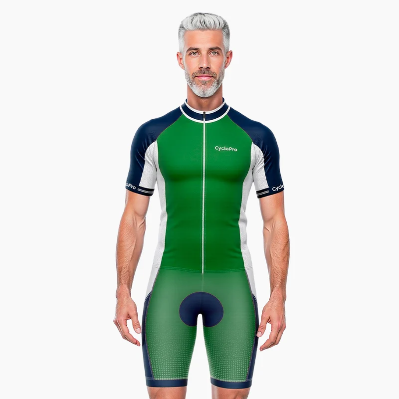 TENUE DE CYCLISME ÉTÉ HOMME VERTE - UNI++