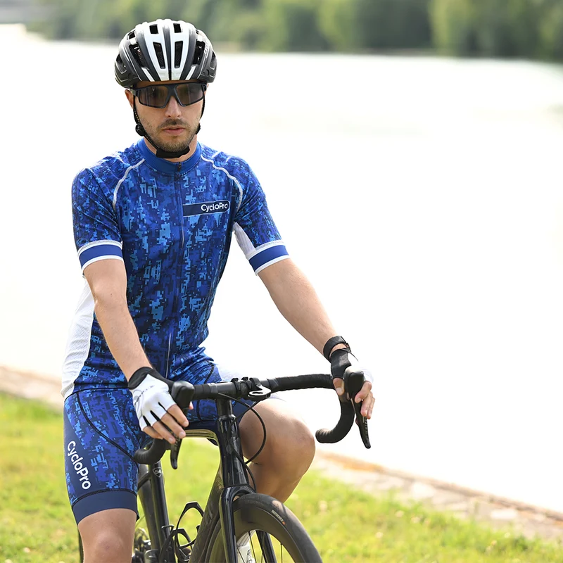 TENUE DE CYCLISME ÉTÉ HOMME BLEUE - PIXEL+