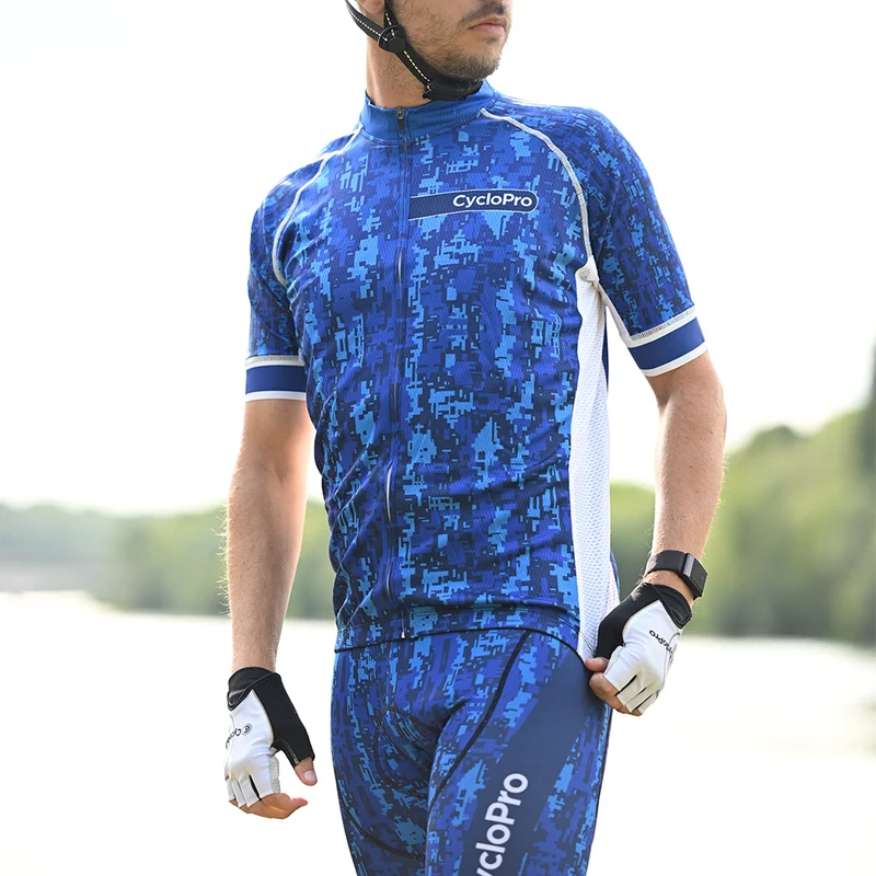 TENUE DE CYCLISME ÉTÉ HOMME BLEUE - PIXEL+