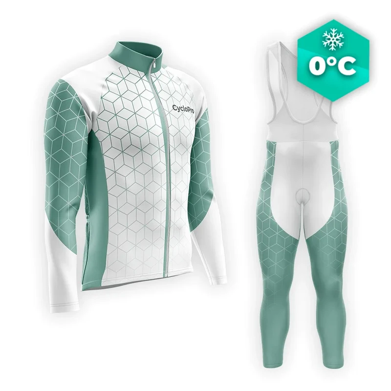 TENUE CYCLISTE HIVER HOMME VERT - CUBIC+