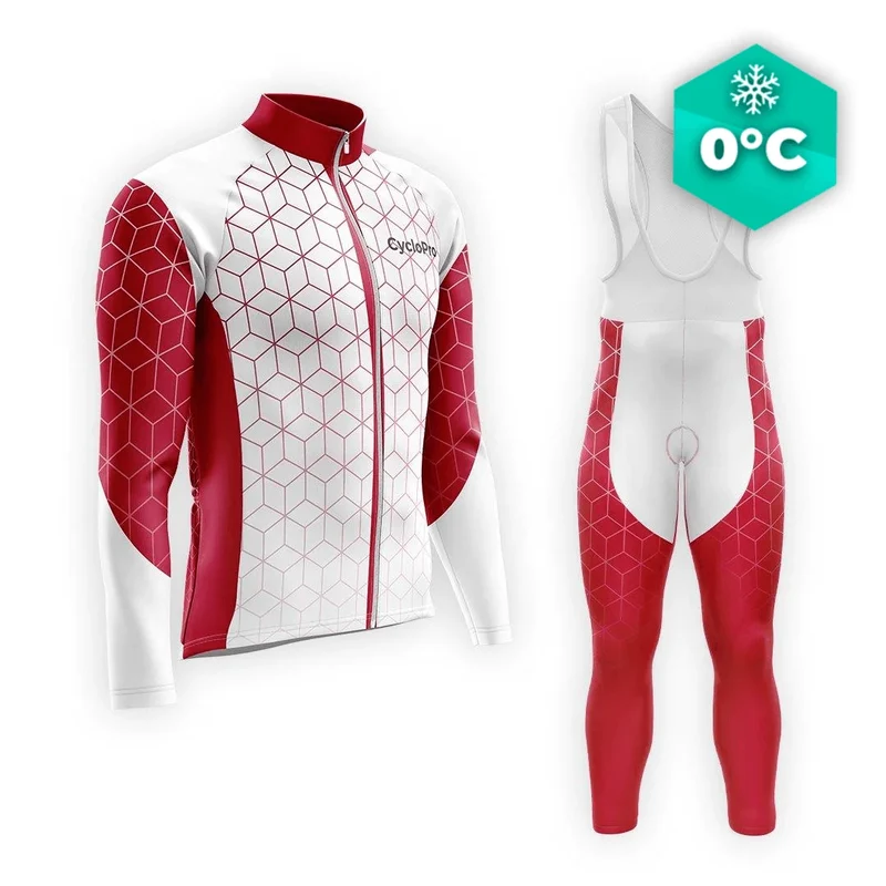 TENUE CYCLISTE HIVER HOMME GRENAT - CUBIC+