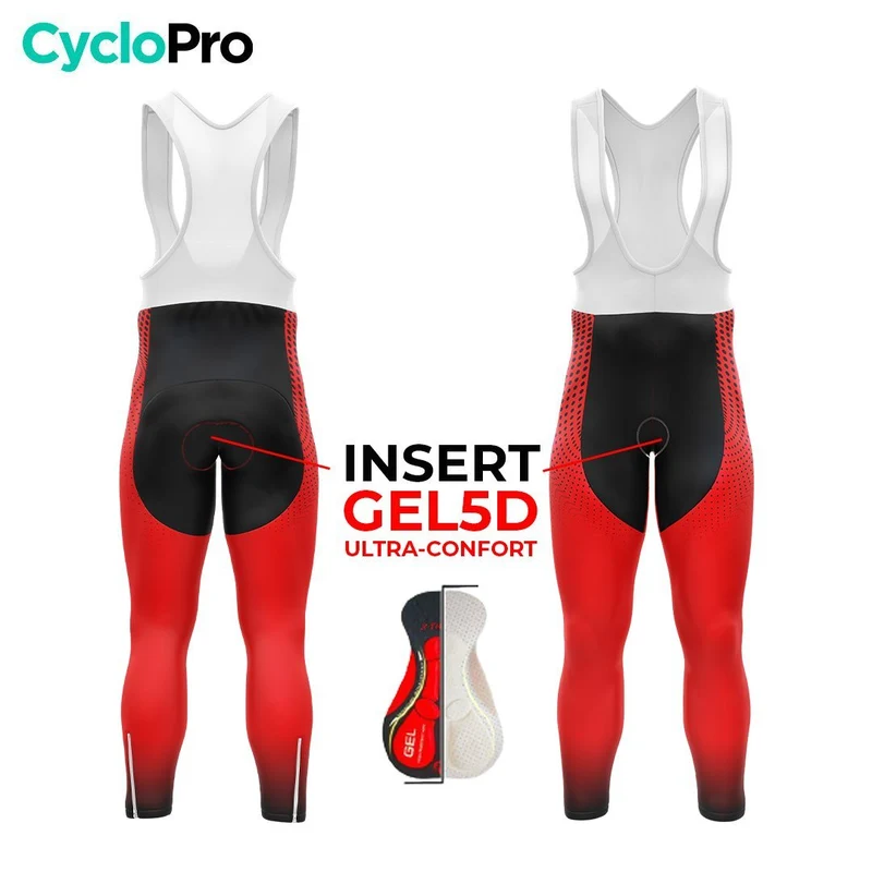 TENUE CYCLISTE HIVER HOMME ROUGE - DIMENSION+
