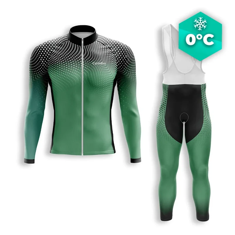 TENUE CYCLISTE HIVER HOMME VERTE - DIMENSION+