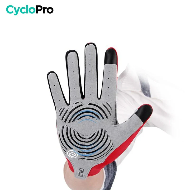 Gants vélo d'automne Rouge - Skin+