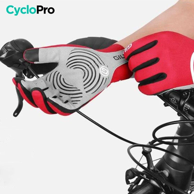 Gants vélo d'automne Rouge - Skin+