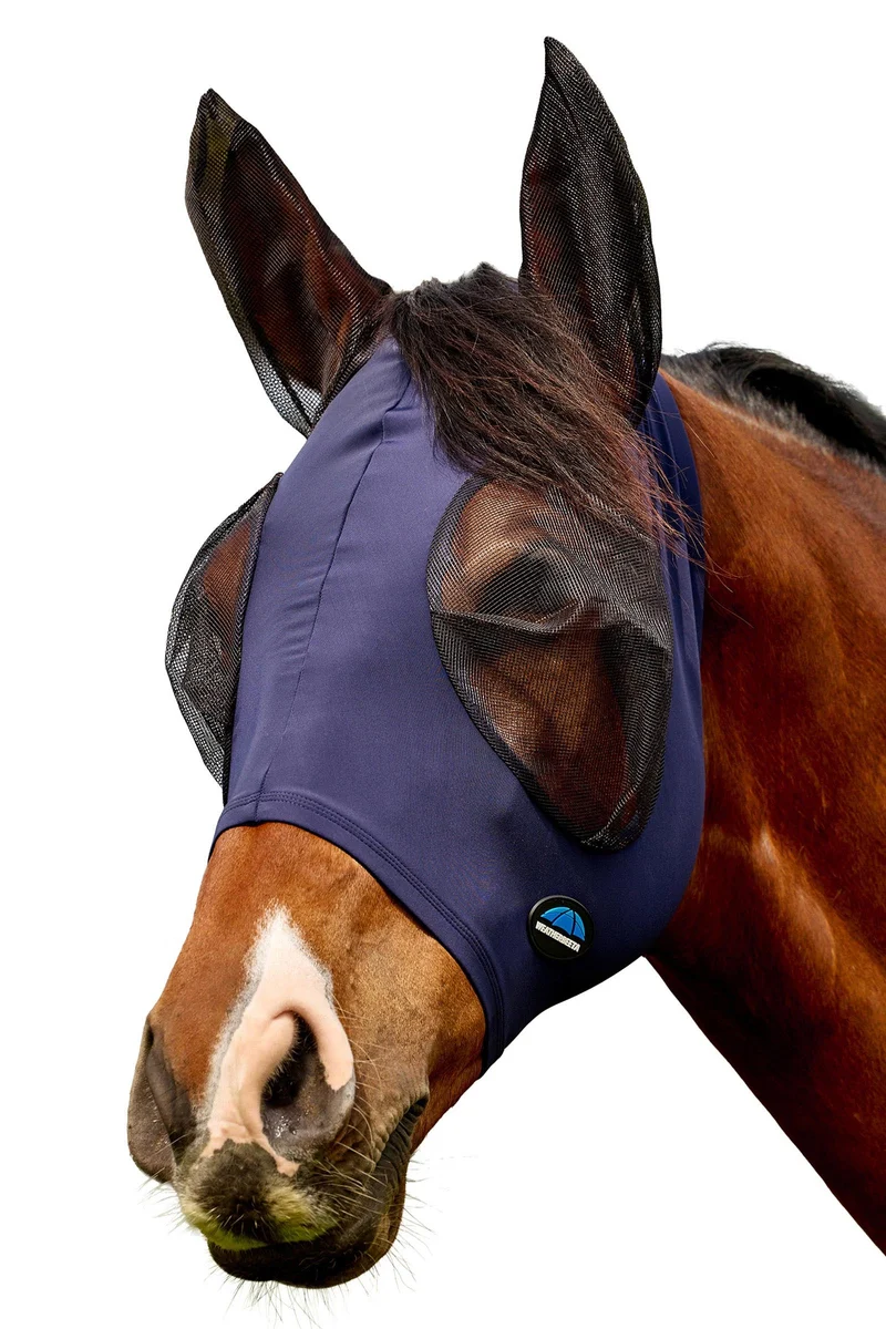 Comfitec Deluxe Stretch Masque anti-mouches avec oreilles Navy/Black S