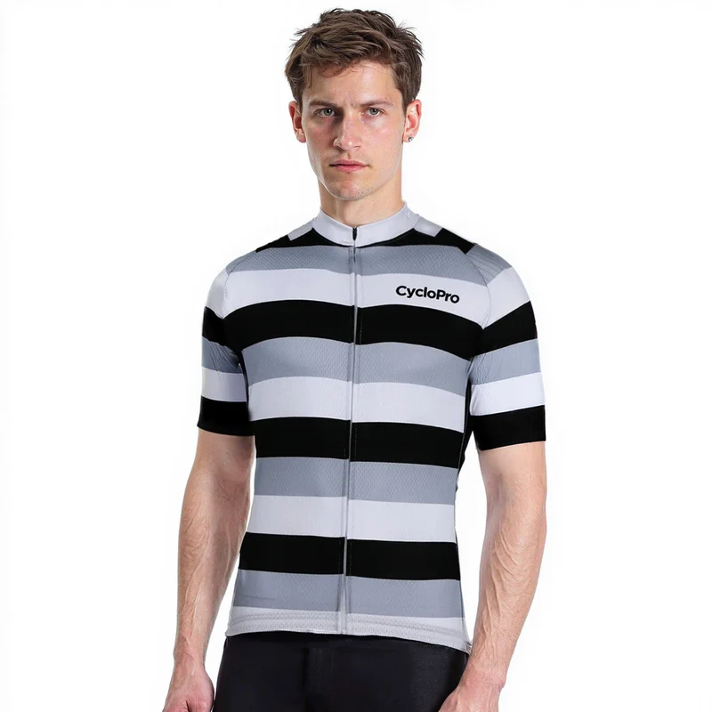 Maillot de cyclisme Noir et Blanc - Évasion+