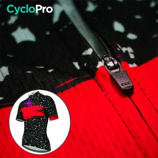 Maillot de cyclisme Rouge - Galaxy+