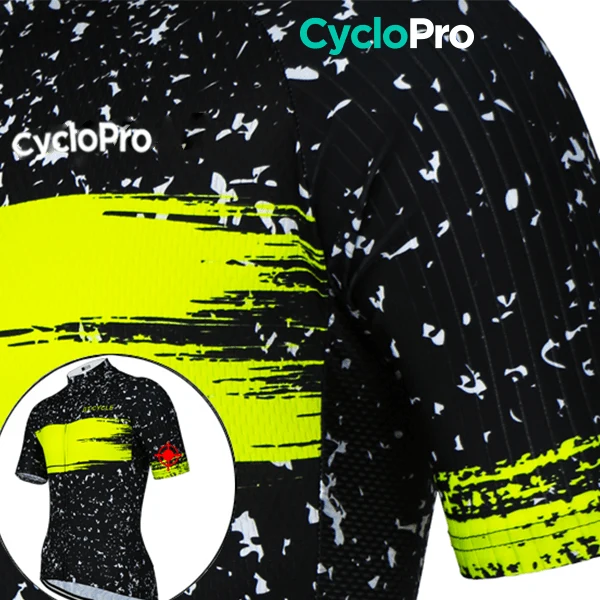 Maillot de cyclisme Jaune - Galaxy+