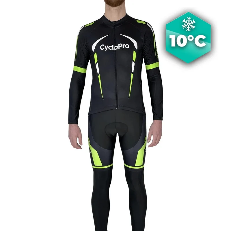 Tenue cycliste automne Noire et Verte - Scorpion+