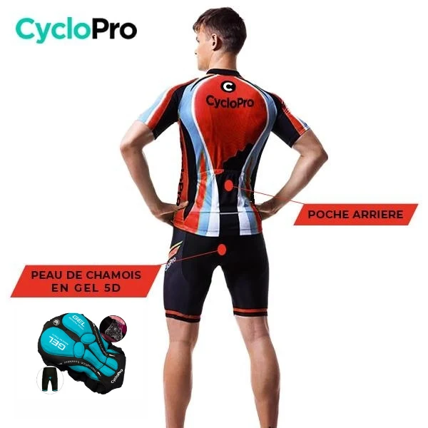 TENUE DE CYCLISTE ROUTE ROUGE- SHAPE+