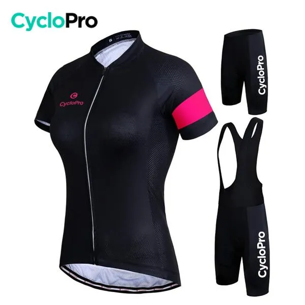 TENUE VÉLO DE ROUTE NOIRE - ÉLÉGANCE+