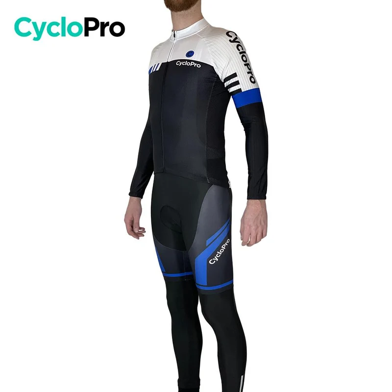 Tenue cycliste Automne Bleue et blanche - Pro+