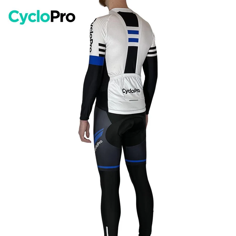Tenue cycliste Automne Bleue et blanche - Pro+