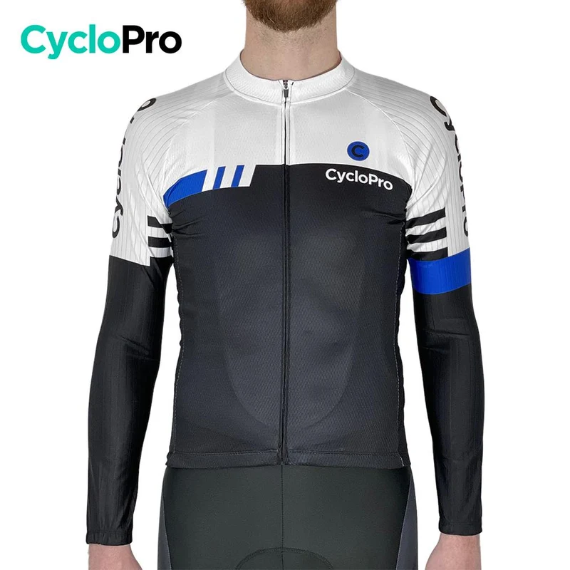 Tenue cycliste Automne Bleue et blanche - Pro+