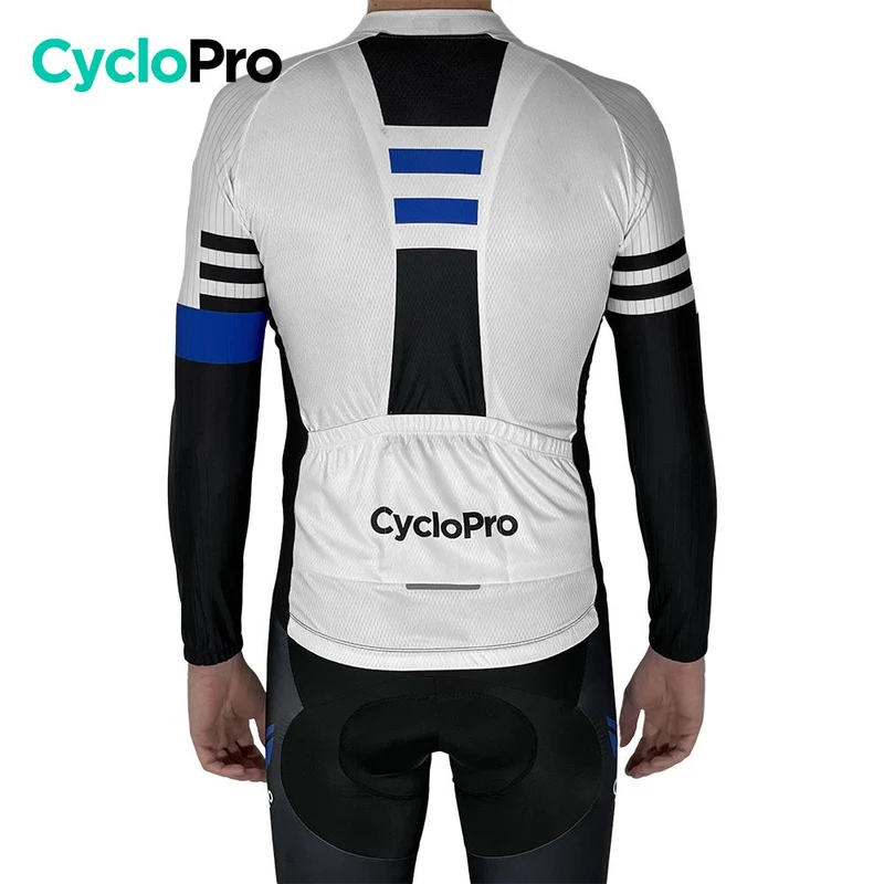 Tenue cycliste Automne Bleue et blanche - Pro+