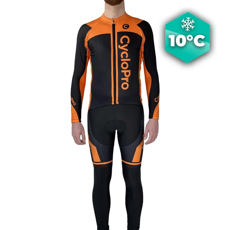 Tenue cycliste automne orange - Flash+